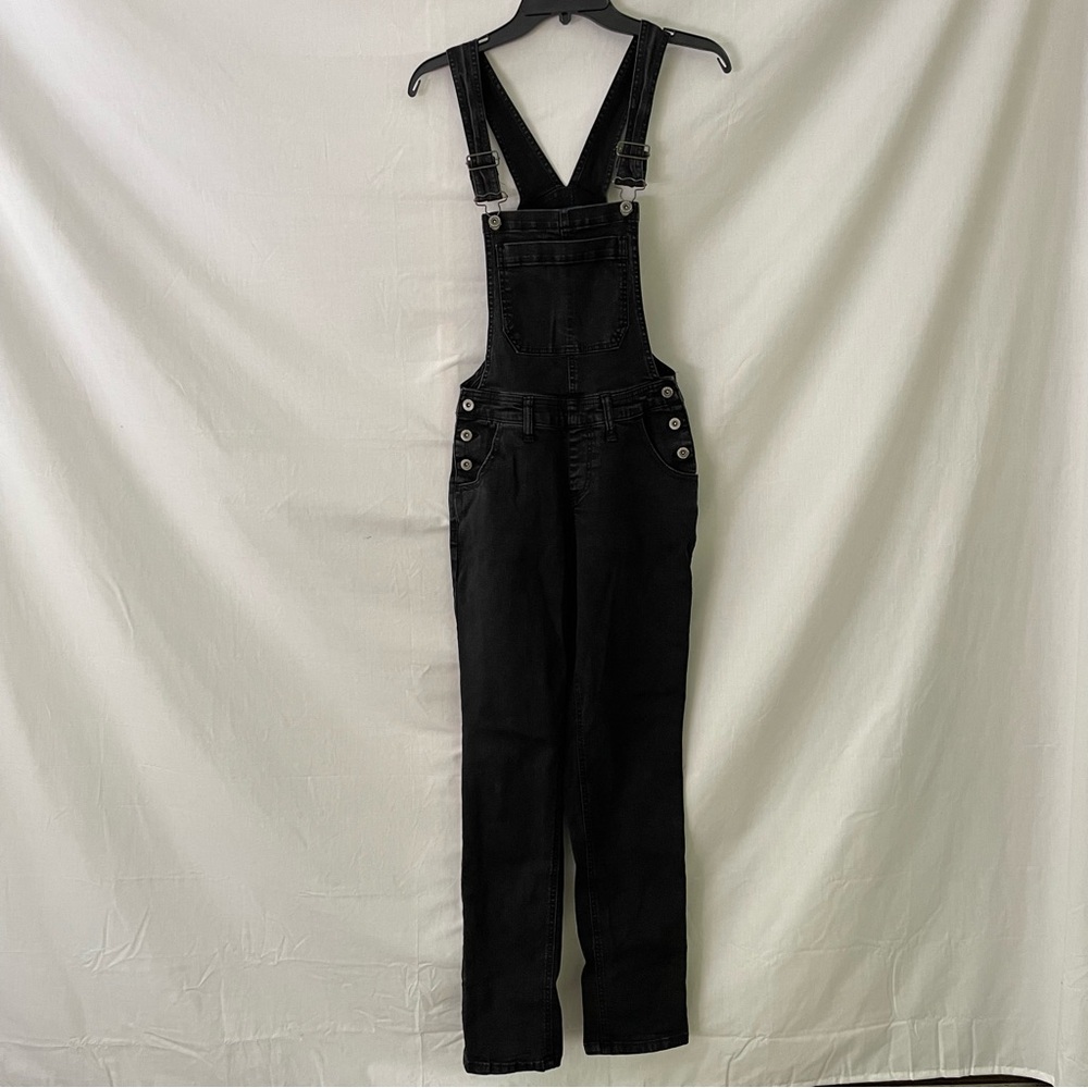 Arizona Jean Company Women's Black Denim Overalls Size XS